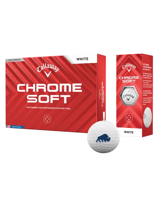 Callaway Chrome Soft Golf Balls 12/pk w/Richard Group Bison Logo