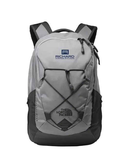The North Face Light Grey/ Dark Grey Groundwork Backpack w/Richard Group Logo