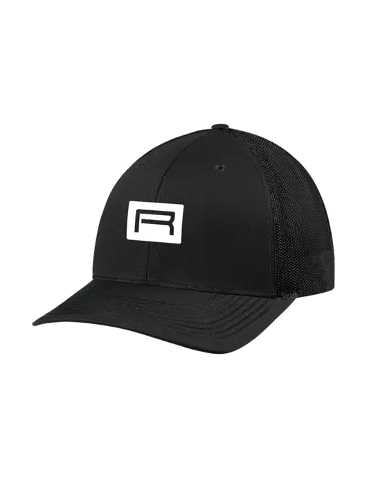 Richardson Adjustable Snapback Original 112 Trucker Cap Black w/Black Mesh w/Richard Group Icon Logo