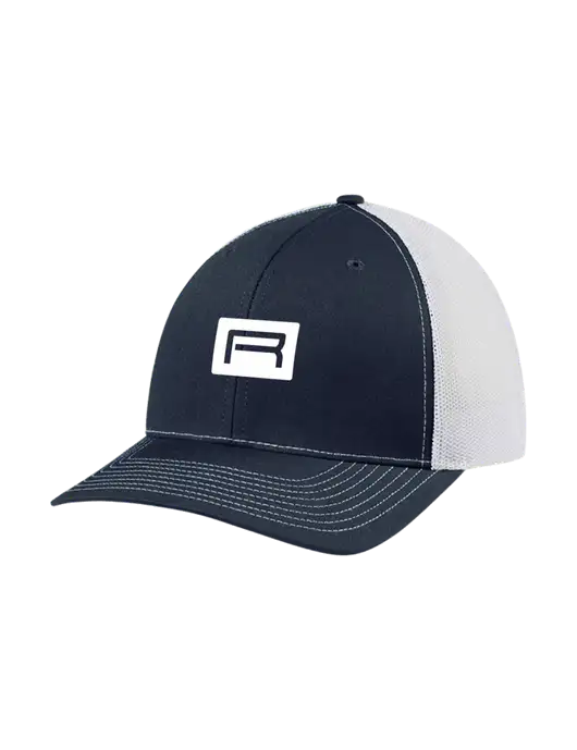 Richardson Adjustable Snapback Original 112 Trucker Cap Navy w/White Mesh w/Richard Group Icon Logo
