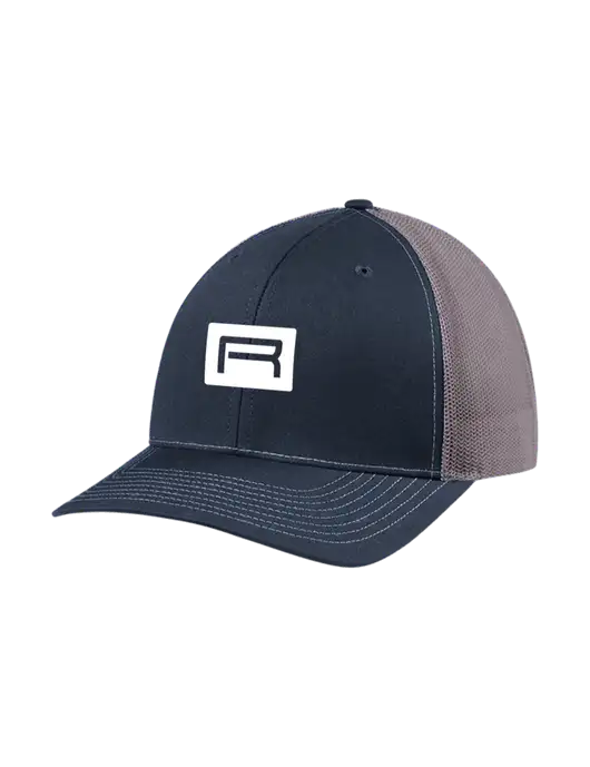 Richardson Adjustable Snapback Original 112 Trucker Cap Navy w/Charcoal Mesh w/Richard Group Icon Logo