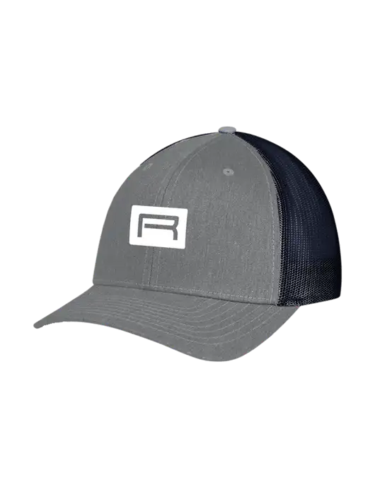Richardson Adjustable Snapback Original 112 Trucker Cap Heather Grey w/Navy Mesh w/Richard Group Icon Logo