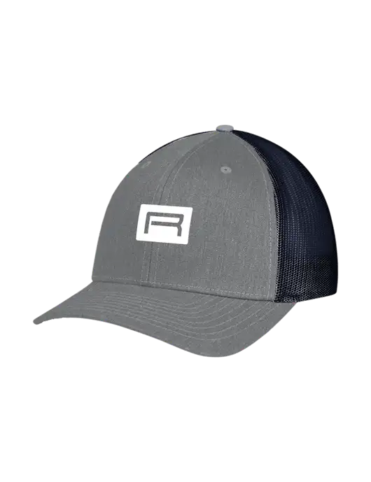 Richardson Adjustable Snapback Original 112 Trucker Cap Heather Grey w/Navy Mesh w/Richard Group Icon Logo