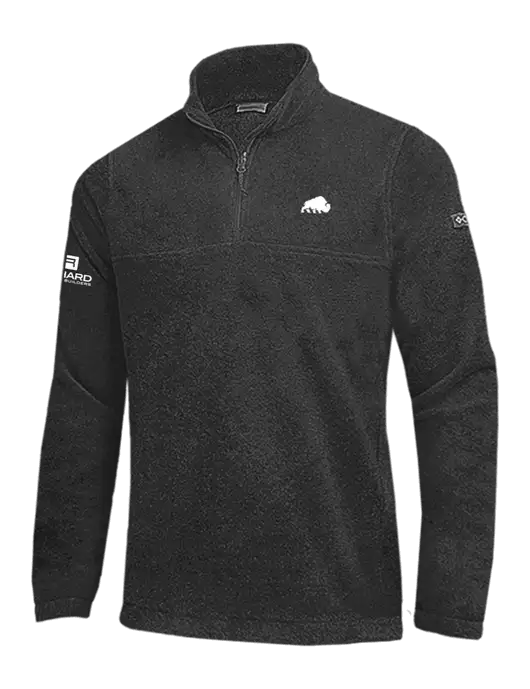 Columbia Charcoal Heather Steens Mountain Fleece 1/2 Zip Pullover w/Richard Group Bison Logo, Richard Group Logo