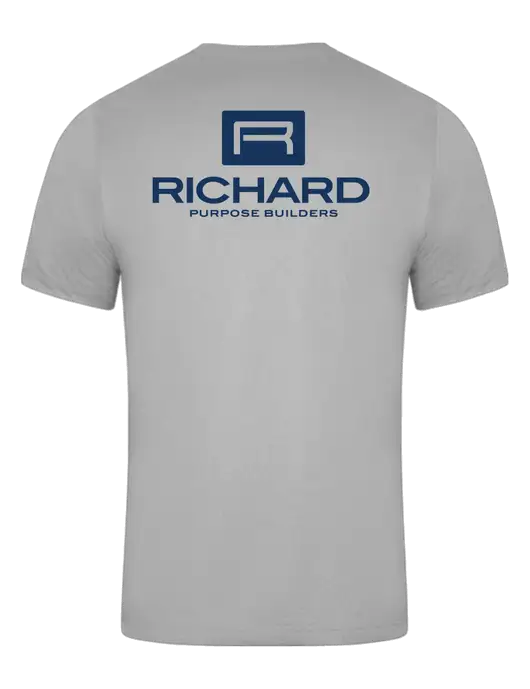 Silver PosiCharge Competitor Tee w/Richard Group Logo, Richard Group Bison Logo