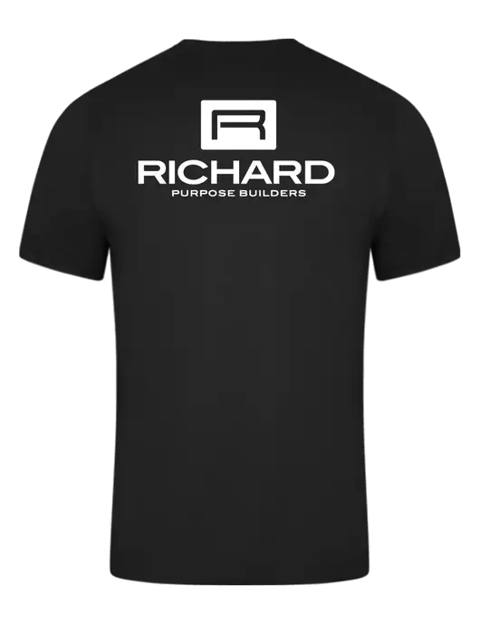 Black PosiCharge Competitor Tee w/Richard Group Logo, Richard Group Bison Logo