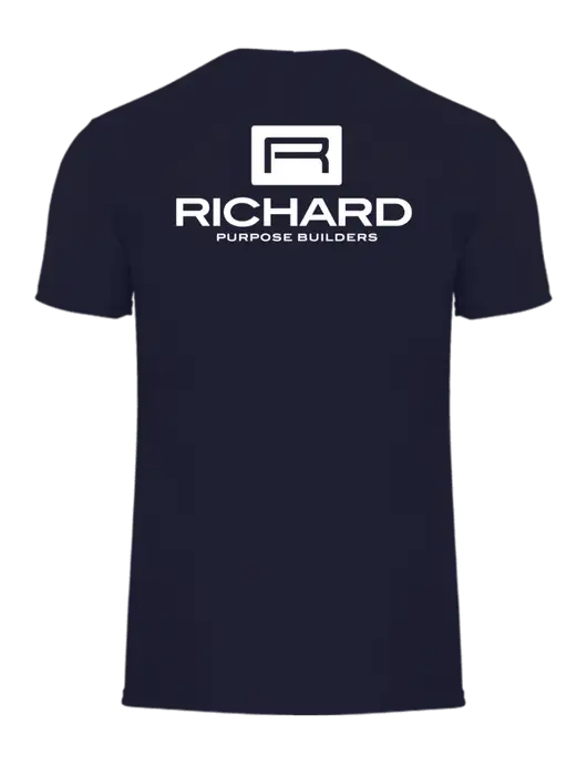 Allmade Dark Navy Organic Cotton Tee w/Richard Group Logo, Richard Group Bison Logo