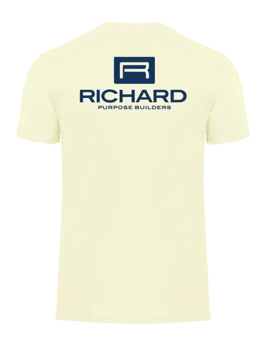 Allmade White Sand Organic Cotton Tee w/Richard Group Logo, Richard Group Bison Logo