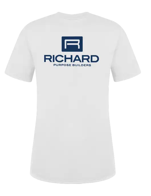  Womens White PosiCharge Competitor Tee w/Richard Group Logo, Richard Group Bison Logo