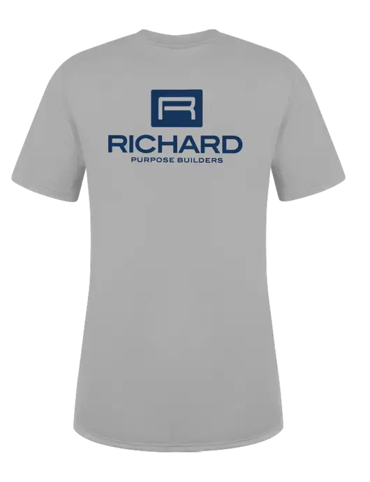  Womens Light Grey PosiCharge Competitor Tee w/Richard Group Logo, Richard Group Bison Logo