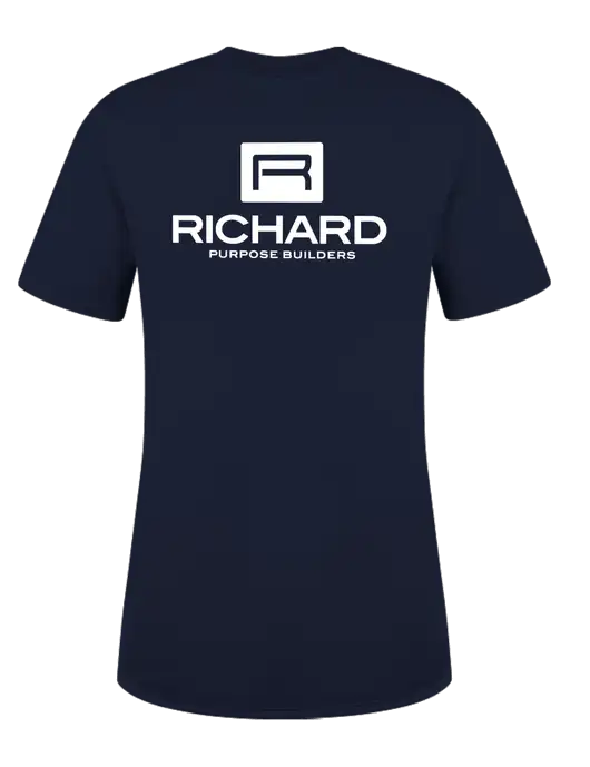 Womens Navy PosiCharge Competitor Tee w/Richard Group Logo, Richard Group Bison Logo