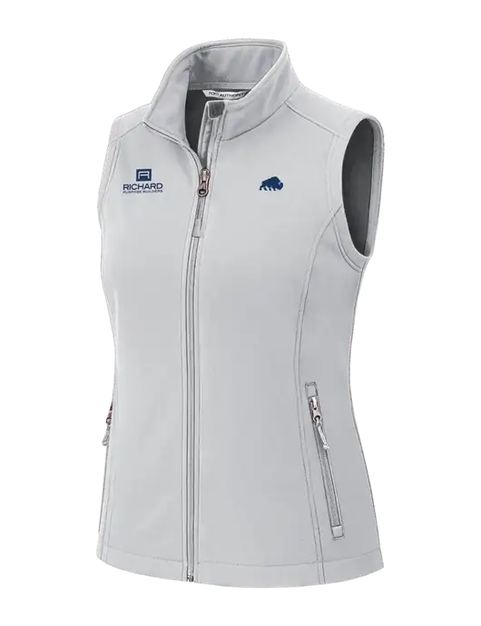 Marshmellow Womens Core Soft Shell Vest w/Richard Group Bison Logo, Richard Group Logo