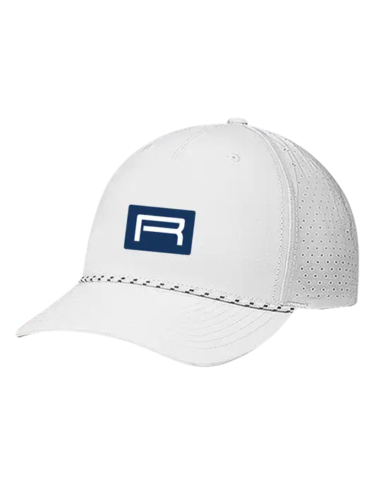 Richardson Laser Perf Performance White/White-Black Rope Cap w/Richard Group Icon Logo