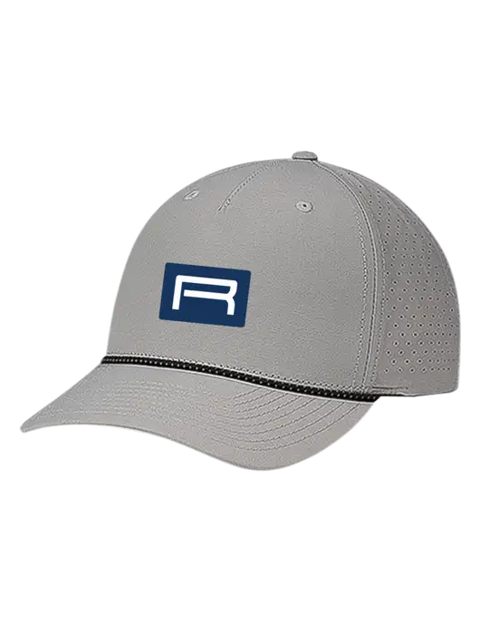 Richardson Laser Perf Performance Light Grey/Black-Grey Rope Cap w/Richard Group Icon Logo