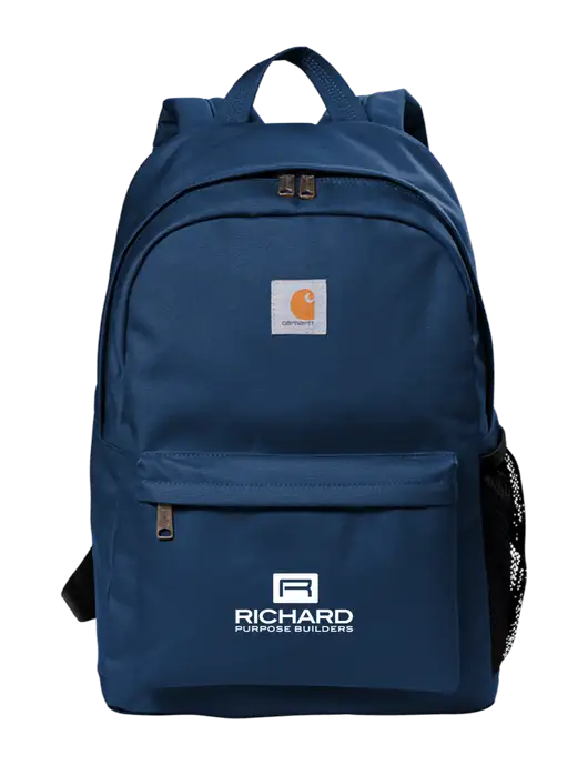 Carhartt Navy Canvas Backpack w/Richard Group Logo
