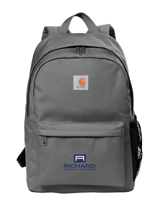 Carhartt Grey Canvas Backpack w/Richard Group Logo