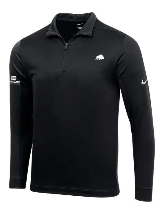NIKE Black Dry 1/2 Zip Cover-Up w/Richard Group Bison Logo, Richard Group Logo