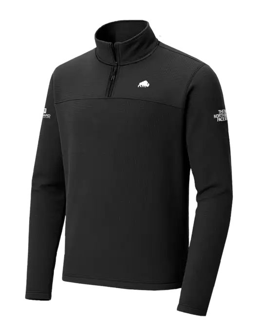 The North Face Aim 1/4-Zip Black Fleece w/Richard Group Bison Logo, Richard Group Logo