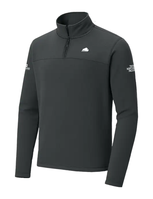 The North Face Aim 1/4-Zip Charcoal Grey Fleece w/Richard Group Bison Logo, Richard Group Logo