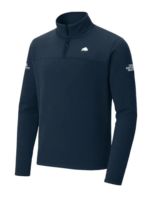 The North Face Aim 1/4-Zip Dark Navy Fleece w/Richard Group Bison Logo, Richard Group Logo