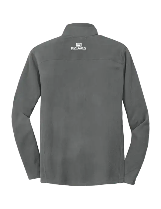 Medium Grey Microfleece 1/2 Zip Pullover w/Richard Group Logo, Richard Group Bison Logo