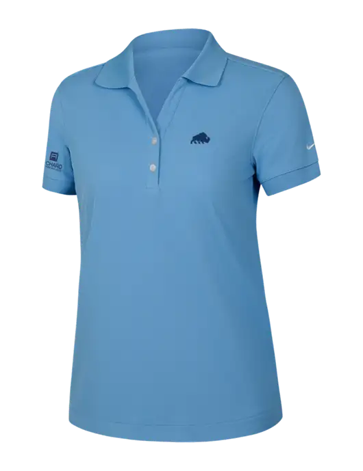 Nike Womens Dri-FIT Classic Light Blue Polo w/Richard Group Bison Logo, Richard Group Logo