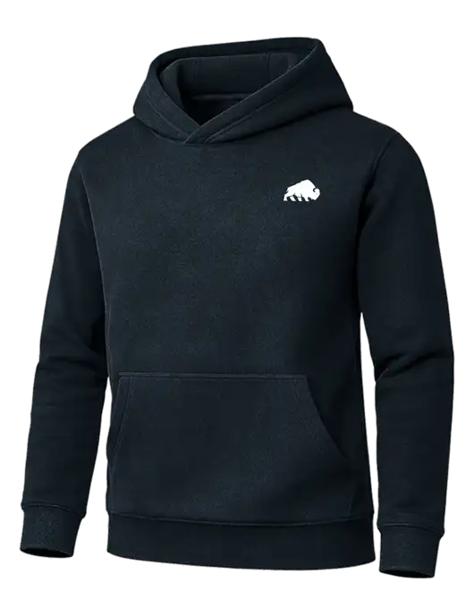 Cornerstone Dark Navy Tough Heavyweight Fleece Pullover Hoodie w/Richard Group Bison Logo, Richard Group Logo
