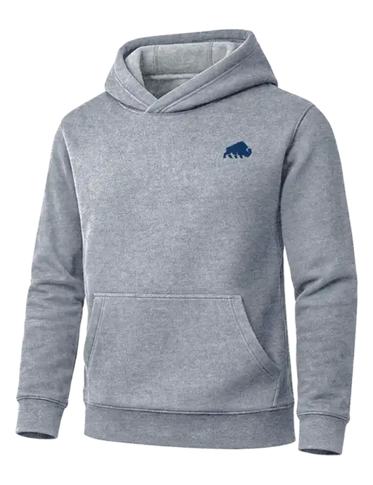 Cornerstone Light Grey Heather Tough Heavyweight Fleece Pullover Hoodie w/Richard Group Bison Logo, Richard Group Logo