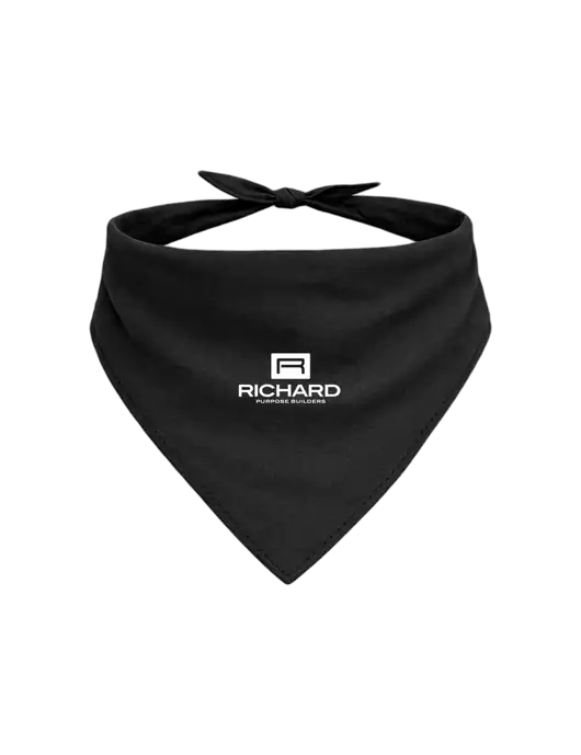 Black Pet Bandana Small w/Richard Group Logo