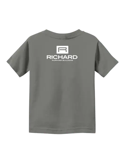 Rabbit Skins Charcoal Toddler Fine Jersey Tee w/Richard Group Logo, Richard Group Bison Logo