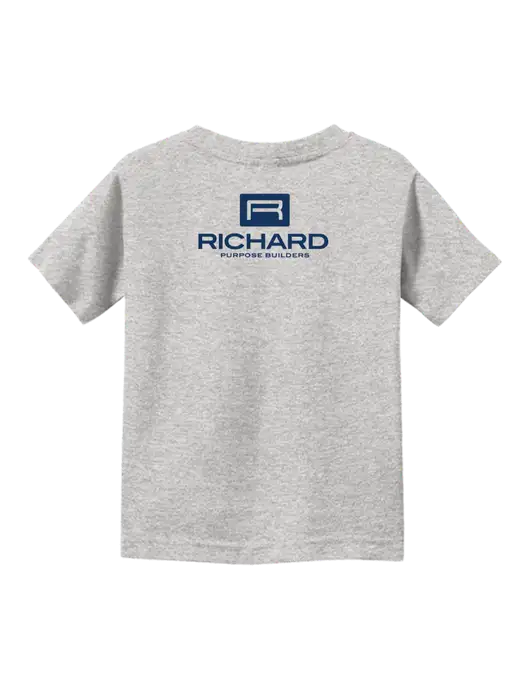 Rabbit Skins Light Grey Heather Toddler Fine Jersey Tee w/Richard Group Logo, Richard Group Bison Logo