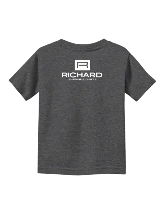 Rabbit Skins Vintage Smoke Toddler Fine Jersey Tee w/Richard Group Logo, Richard Group Bison Logo