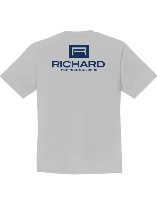 Youth Ring Spun Silver 4.5 oz T-Shirt w/Richard Group Logo, Richard Group Bison Logo